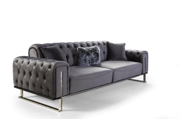 Designer Wohnzimmer Set Sofagarnitur 3+3+1 Sitz Möbel Garnituren 3tlg.