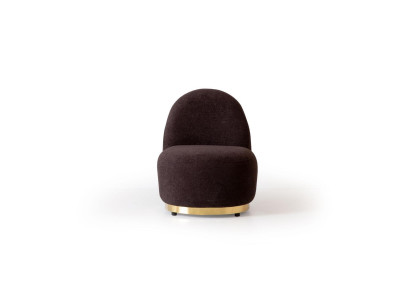 Sessel Modern Braun Wohnzimmer Textil Luxus Design Möbel Lounge Club