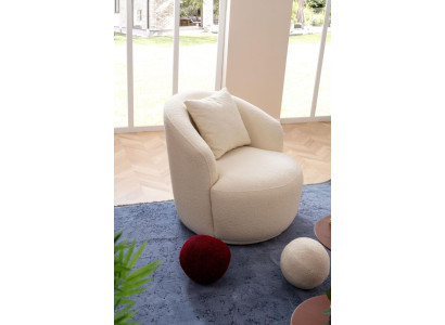 Sessel Modern Weiße Wohnzimmer Sitzmöbel Textil Design Möbel Lounge Club