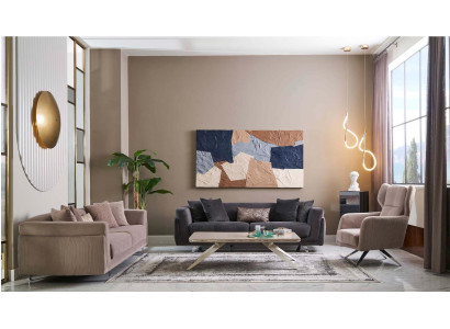 Sofagarnitur Komplette Sofas Stoffsofa Polstersofas Beige Set 3tlg