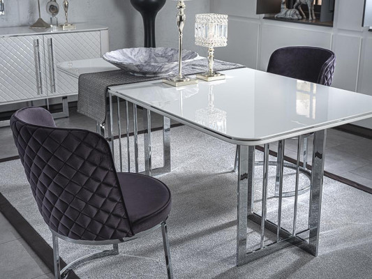 Esszimmer Möbel Luxus Komplett Esstisch Sideboard mit Spiegel Design 4x Stühle