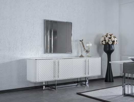 Luxus Sideboard mit Spiegel Esszimmer Einrichtung Modern Design Möbel 