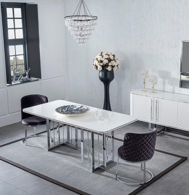 Modern Design Möbel Esszimmer Esstisch Luxus 4x Stühle Neu Einrichtung