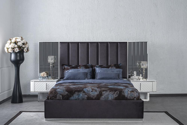 Schlafzimmer Komplett Luxus Moderne Bet 2x Nachttische Luxus Kleiderschrank