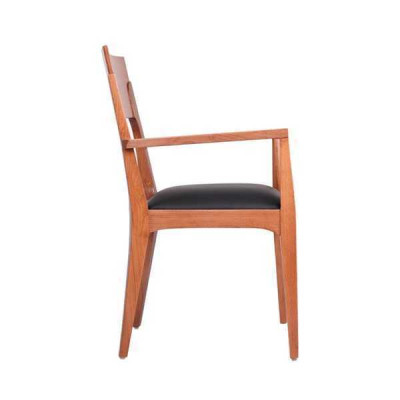 Brauner Holzstuhl Designer Einsitzer Esszimmerstuhl Luxus 1-Sitzer Möbel