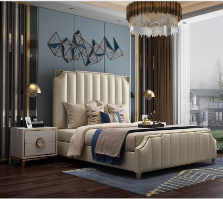 Bett Design Doppelbett Luxus Betten Polster Schlafzimmer Möbel 180x200