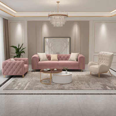 Set 2 tlg Wohnzimmer Sofagarnitur doppelt Sofa Couch Modern Sessel Leder
