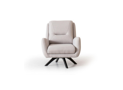 Sessel Modern Weiße Wohnzimmer Sitzmöbel Textil Luxus Design Möbel Lounge Club