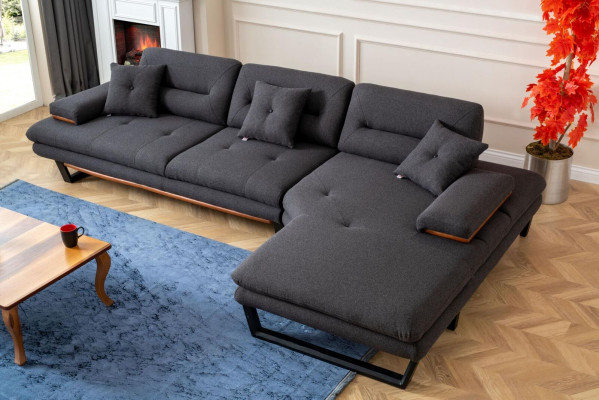Designer grau Ecksofa L-form Modern möbel wohnzimmer Eckgarnitur Sofa