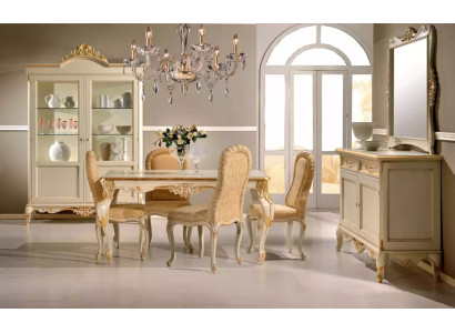 Esstisch 4 x Stühlen Esszimmer Set Essgruppe Holz 8tlg. Gruppe Garnitur