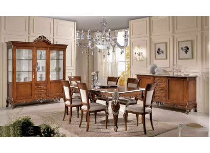 Esstisch 6x Stühle Esszimmer Essgruppe Klassischer Sideboard 9tlg Set
