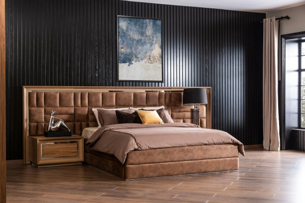 Schlafzimmer Set Kleiderschrank Bett 2x Nachttisch Komplettes Zimmer 4tlg.