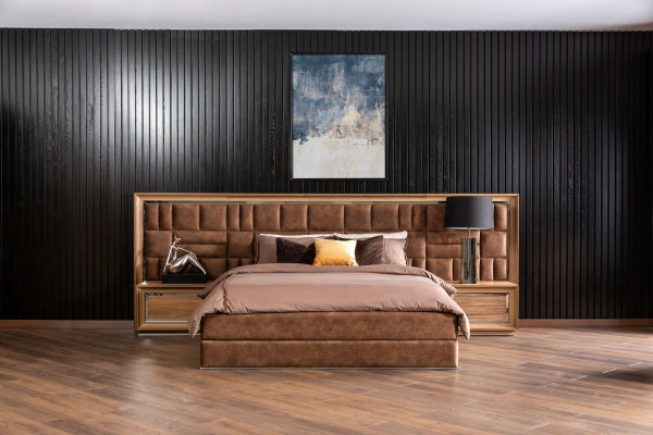Schlafzimmer Set Kleiderschrank Bett 2x Nachttisch Komplettes Zimmer 4tlg.