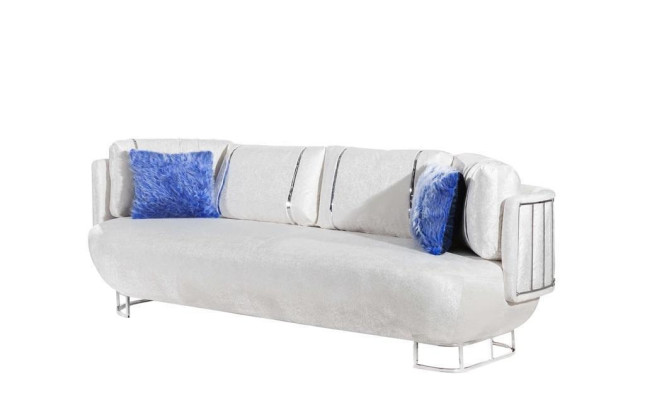 Exklusives Wohnzimmer Set Sofa 3+3 mit Tisch Sessel und Couchtisch 4tlg