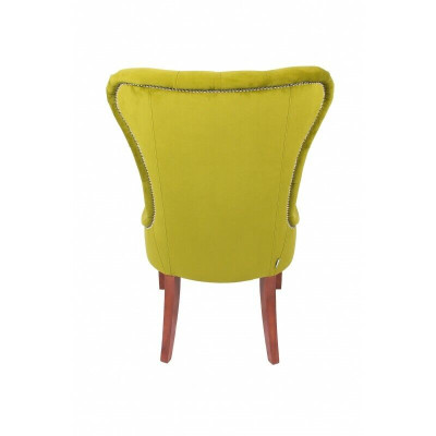Klassischer Chesterfield Grün Stuhl Sessel Polster Textil Lehnstuhl Stühle Stoff
