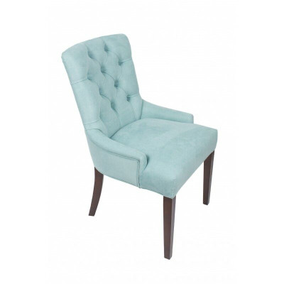 Moderne Hellblaue Chesterfield Stuhlgarnitur Designer Lehnstühle Luxuriöse Sitzmöbel