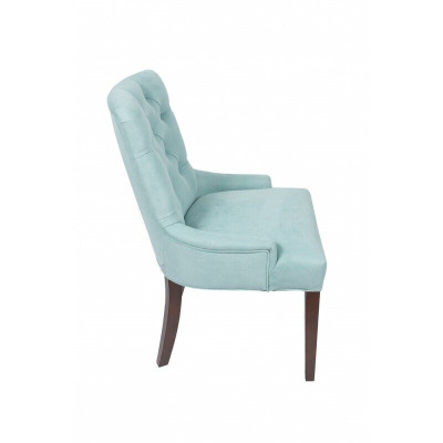 Moderne Hellblaue Chesterfield Stuhlgarnitur Designer Lehnstühle Luxuriöse Sitzmöbel