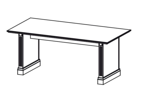 Klassische Schreibtisch Büromöbel Tisch Büro Chef Schreibtische Echtholz BA - 19