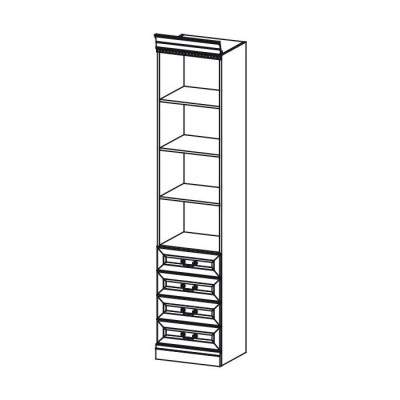 Klassische Schränke Schrank Schrankwand Bücherregal Regal Vitrine - Model BA-6