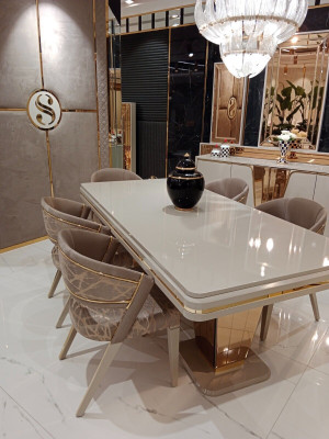 Luxuriöser 6x Stühle Klare Linien und Eleganz Ergänzung für jedesder Innenraum