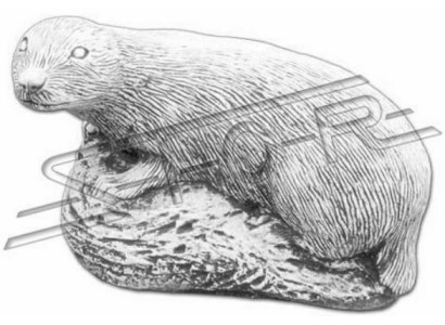 Garten Dekoration Frettchen Terrasse Stein Figuren Figur Statue