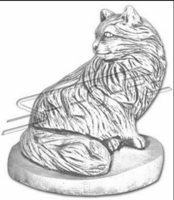 Garten Dekoration Katze Statue Skulptur Figuren Skulpturen Design