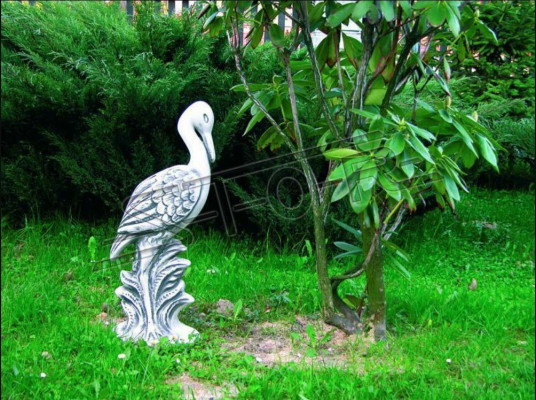 Garten Dekoration Kranich Terrasse Stein Figuren Figur Statue Skulptur