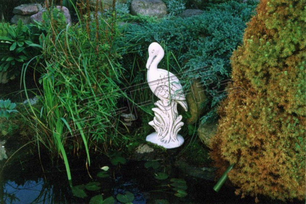 Garten Dekoration Kranich Terrasse Stein Figuren Figur Statue Skulptur