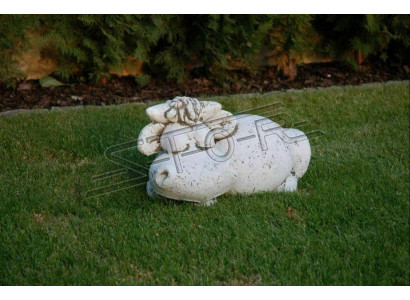 Garten Dekoration Nilpferd Terrasse Stein Figuren Figur Deko Statue