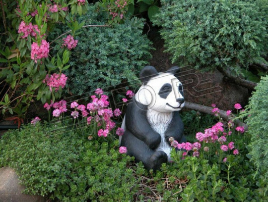 Garten Dekoration Panda Terrasse Stein Figuren Figur Deko Statue