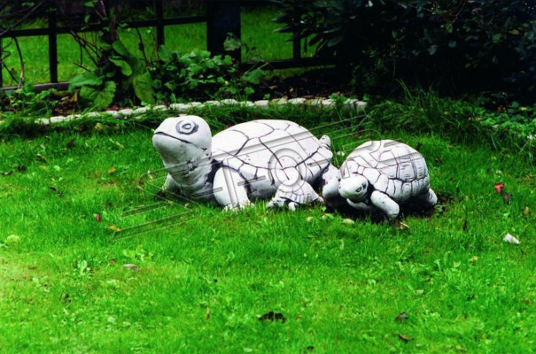 Garten Dekoration Schildkröte Terrasse Stein Figuren Figur Deko Statue