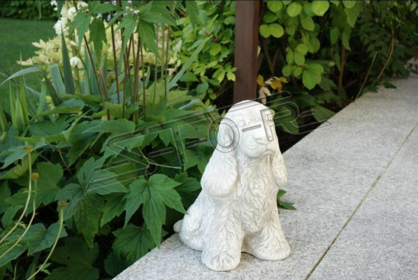 Garten Dekoration Weiß Hund Terrasse Stein Figur Figuren Dekorative Statue