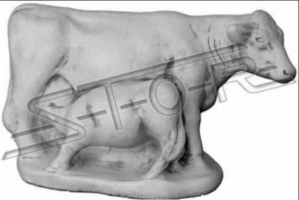 Garten Kuh Dekoration Stein Figur Terrasse Deko Statue Skulptur