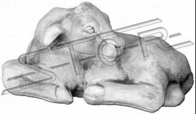 Garten Kuh Dekoration Stein Figur Terrasse Deko Weiß Statue Natur Skulptur