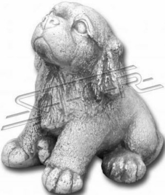 Garten Weiß Dekoration Hund Terrasse Stein Figur Figuren Dekorative Statue