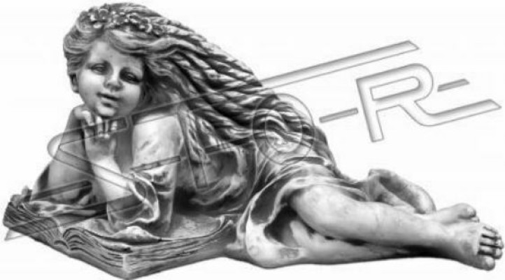 Gartenfigur Engel Garten 26cm Teichfigur Menschen Steinguss