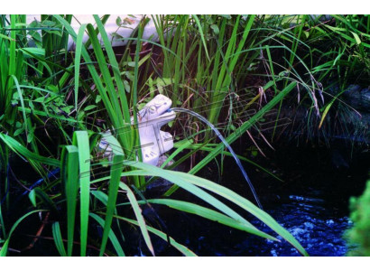 Gartenfigur "Frosch Fontaine" 20cm Teichfigur Menschen Steinguss