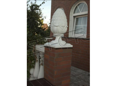 Gartenfigur Figur Stein Deko Garten Säule Skulptur Design Blume Abstrakt Neu