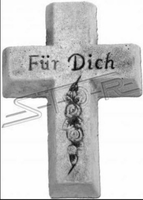 Grabengel Kreuz Grab Deko Grabschmuck Stein Klassisch Dekoration Statue