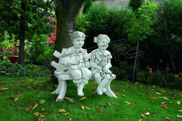 Junge Sitzende Figur Statue Figuren Dekorative Skulptur Statuen Garten