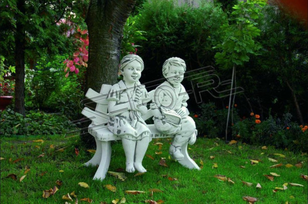 Junge Sitzende Figur Statue Figuren Skulptur Dekorative Statuen Garten