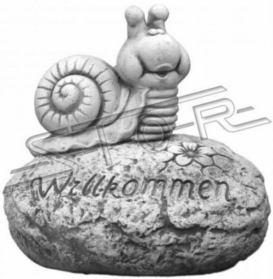 Schild Welcome Schnecke Willkommens Schilder Garten Figur