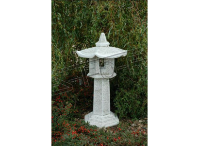 Stand Säulen Haus Leuchte Steinguss Figuren Statuen Garten