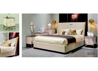 Schlafzimmer Set Betten Luxus Bett 2x nachttisch 3 stücke 180x200 Bett