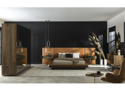 Luxus Schlafzimmer in Hotel Qualität Bett Kommode Kleiderschrank 6tlg. Set