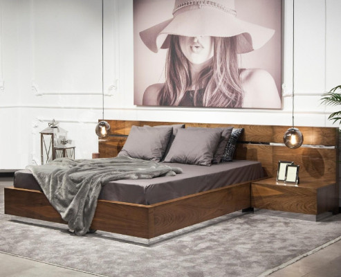 Schlafzimmer Set Komplett Kleiderschrank Schrank Nachttische Bett 4tlg
