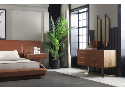 Luxus Sideboard Designer Kommode mit goldenen Füßen Kommoden Schrank