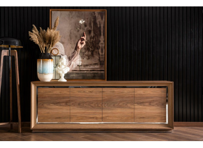 Braune Kommode Anrichte Buffet Schrank Möbel Anrichten Sideboard 218cm