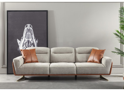 Gemütliche Couch Wohnzimmer 260cm Big Sofa Couchen Sofas Stoffsofa Textil