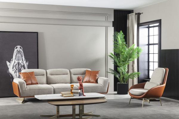 Gemütliche Couch Wohnzimmer 260cm Big Sofa Couchen Sofas Stoffsofa Textil